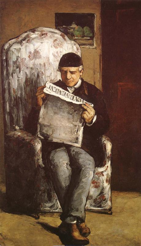 Paul Cezanne Konstnarens father oil painting picture